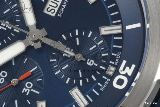 MIROTIME 0416 Attractive Aquatimer Chrono SS RSF 1:1 Best Edition Blue Dial on Blue Rubber Strap A 7056